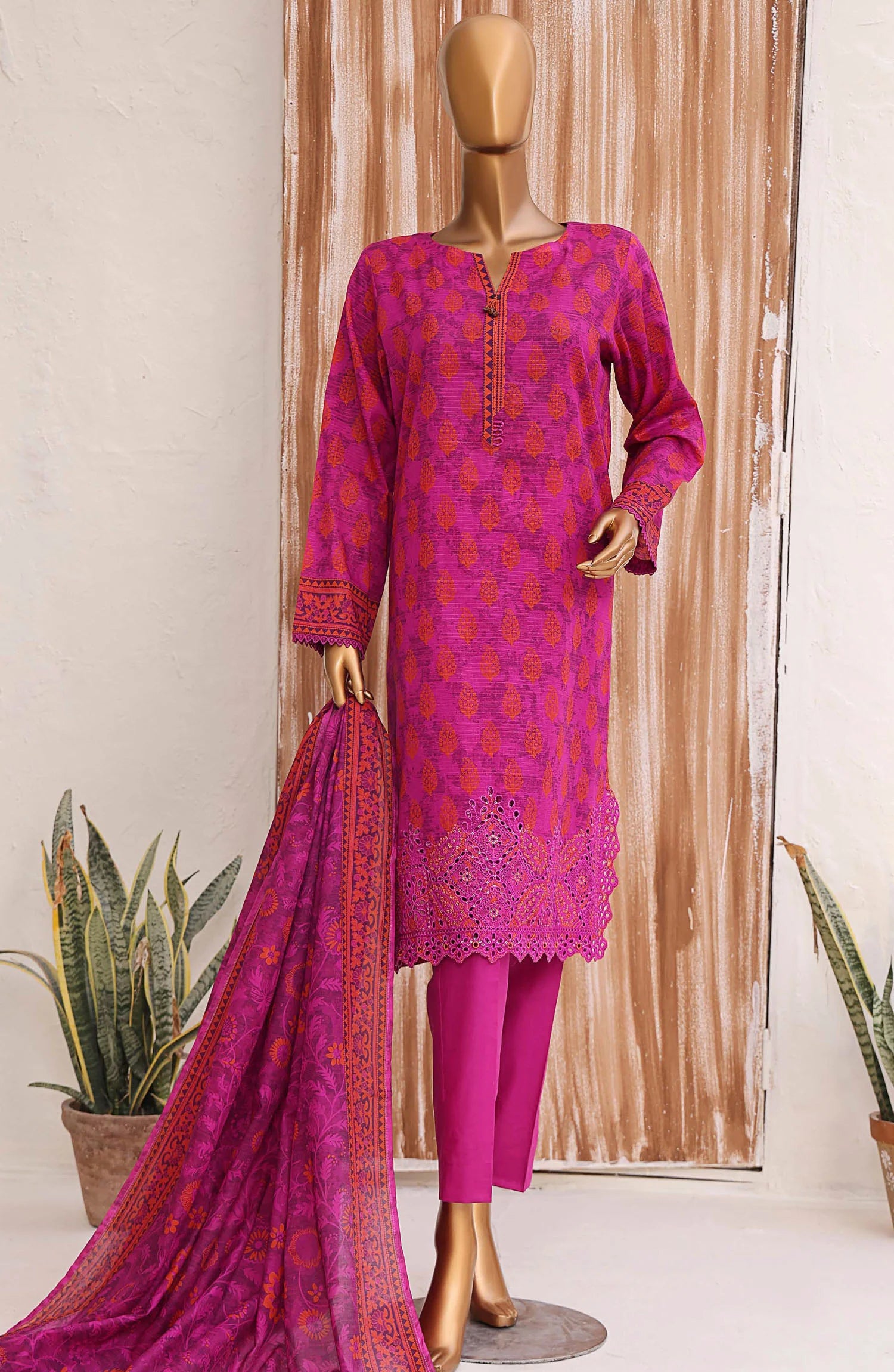 Vital by HZ Textile Embroidered Lawn Unstitched 3 Piece Suit