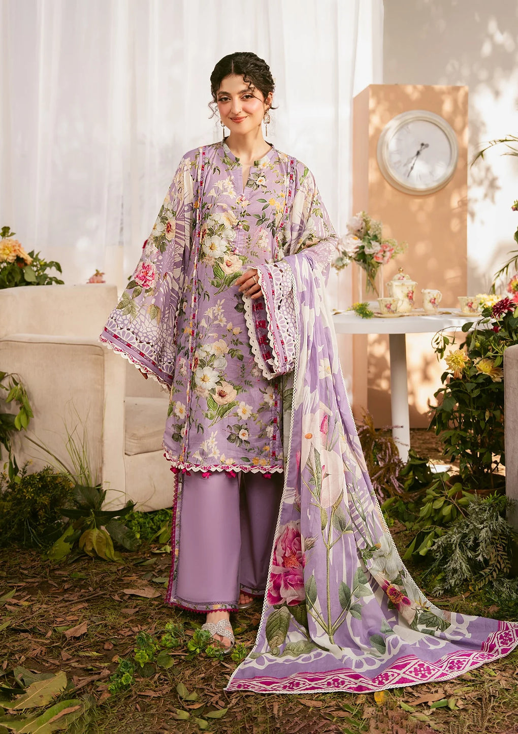 Unstitched 3 piece lawn EPS-5B By ELAF