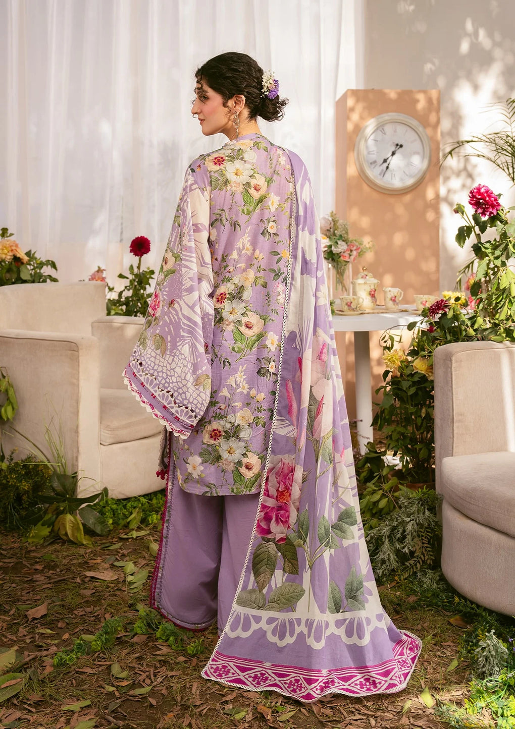 Unstitched 3 piece lawn EPS-5B By ELAF