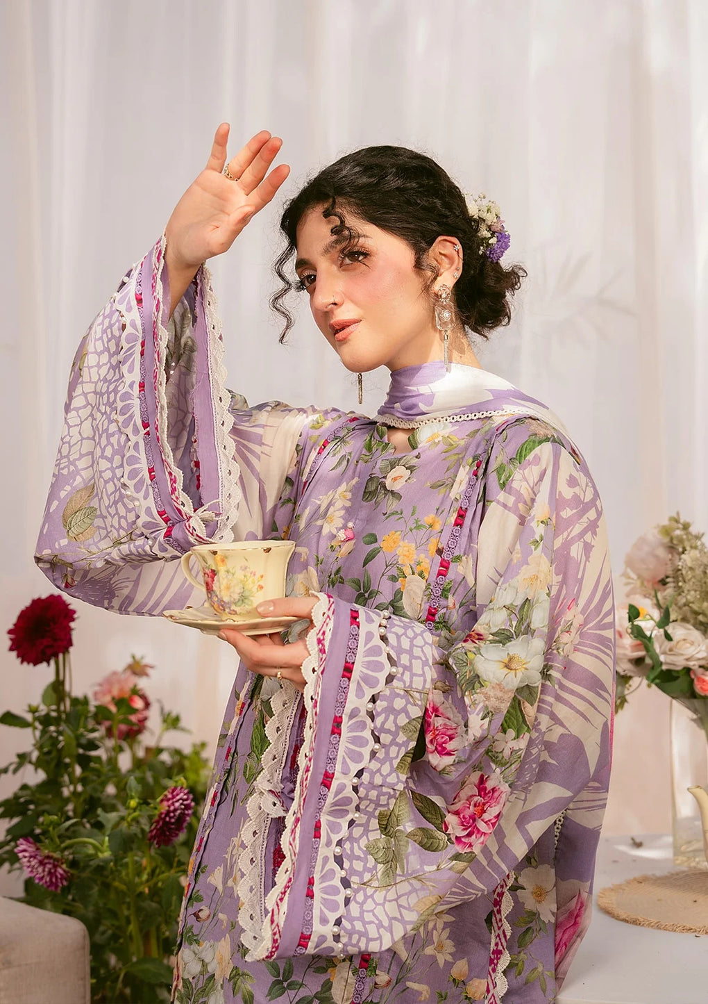 Unstitched 3 piece lawn EPS-5B By ELAF