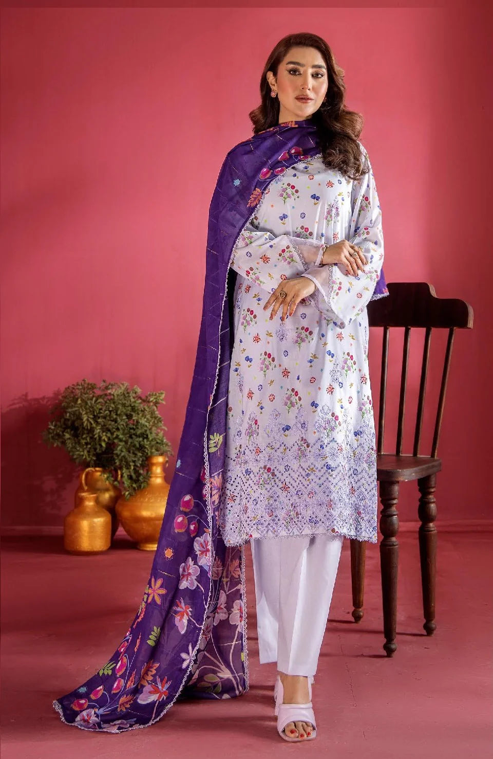 Evelyn by Gulljee Embroidered Lawn 3 piece Unstitched Dress