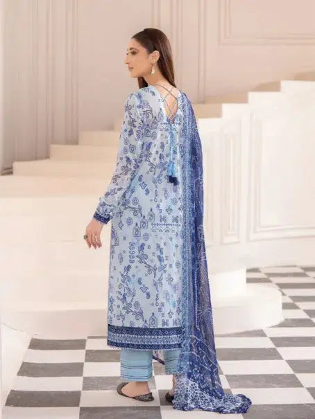 Unstitched lawn 3 piece By NORA