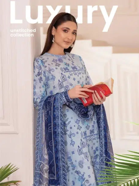 Unstitched lawn 3 piece By NORA