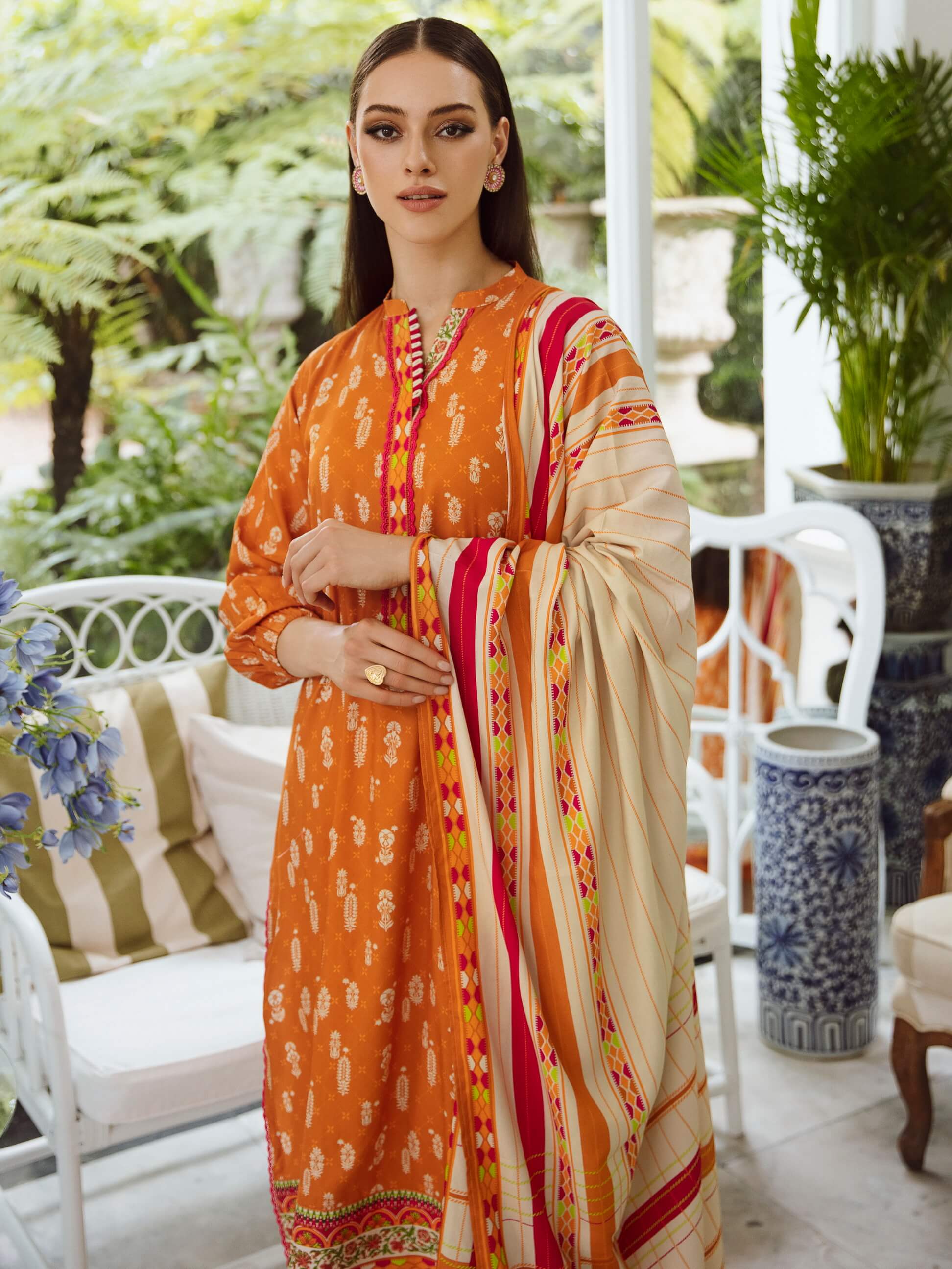 Winter Printed Unstitched 3Pc Suit WUW23X30671 By Zellbury