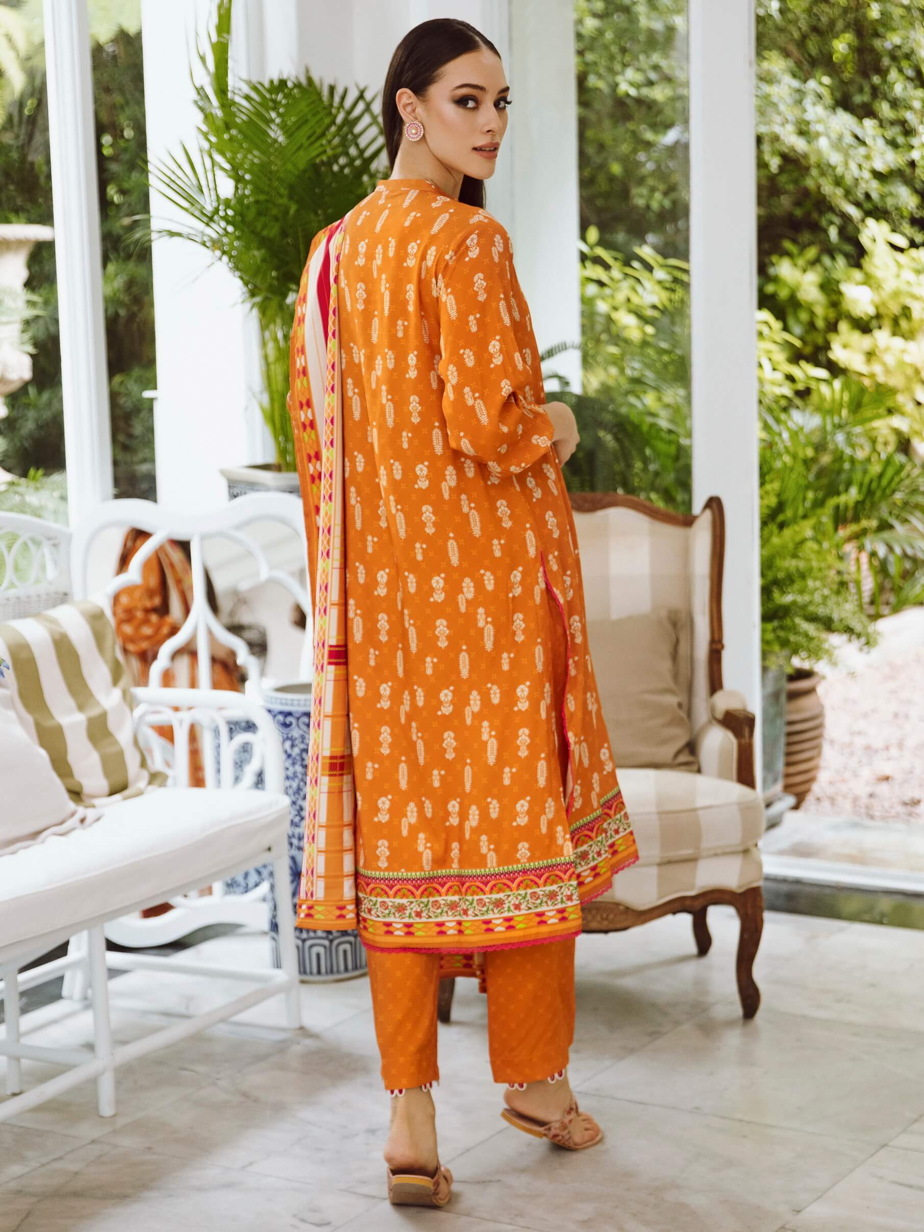 Winter Printed Unstitched 3Pc Suit WUW23X30671 By Zellbury